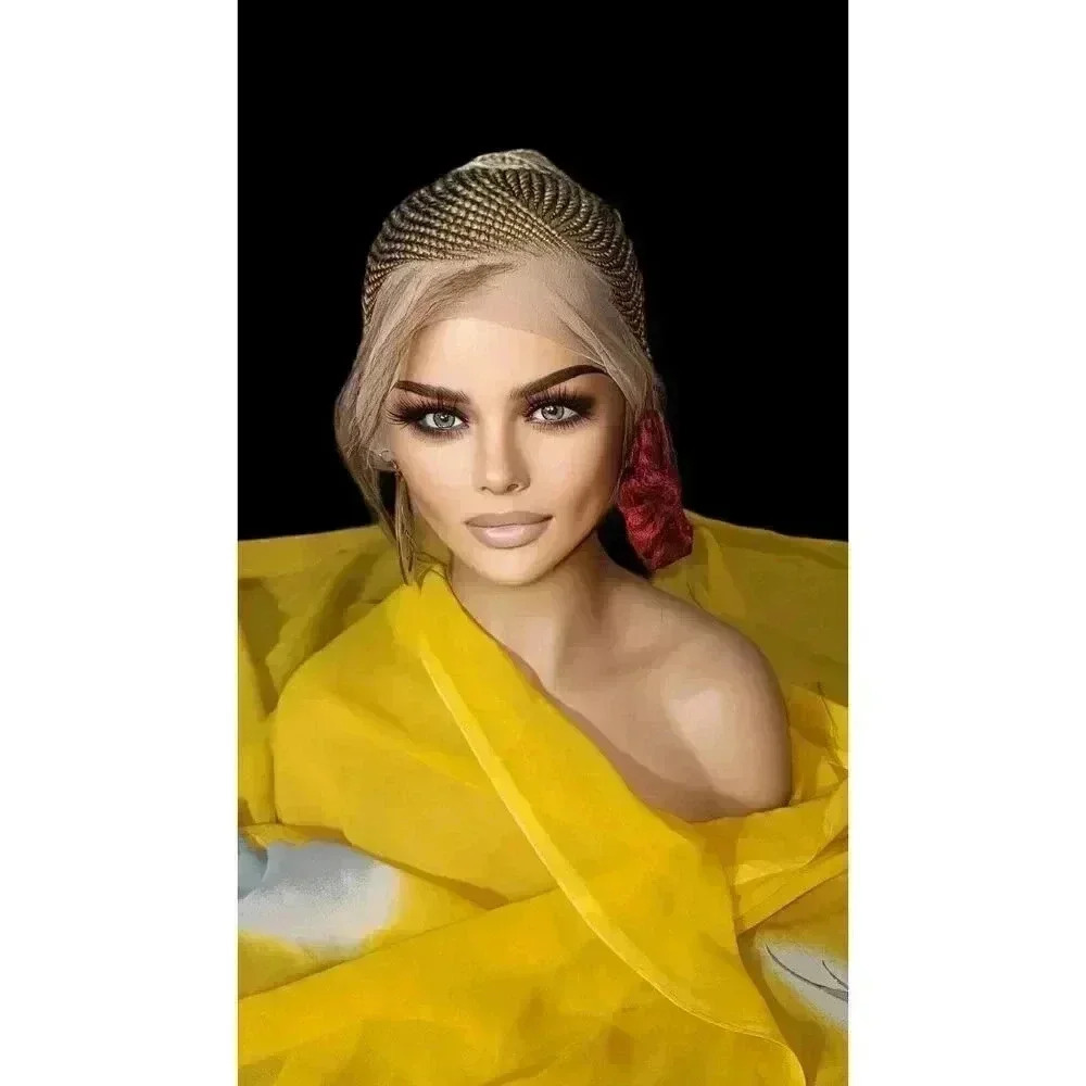 100% handmade, Braided wigs blond Wig NWT Ghana Weave absolutely gorgeous. - Picture 3 of 15